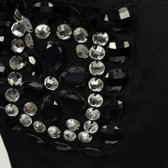 Tory Burch Womens Tunic Blouse Black Silk Embellished Beaded Long Sleeves Top 6 - Picture 6 of 6